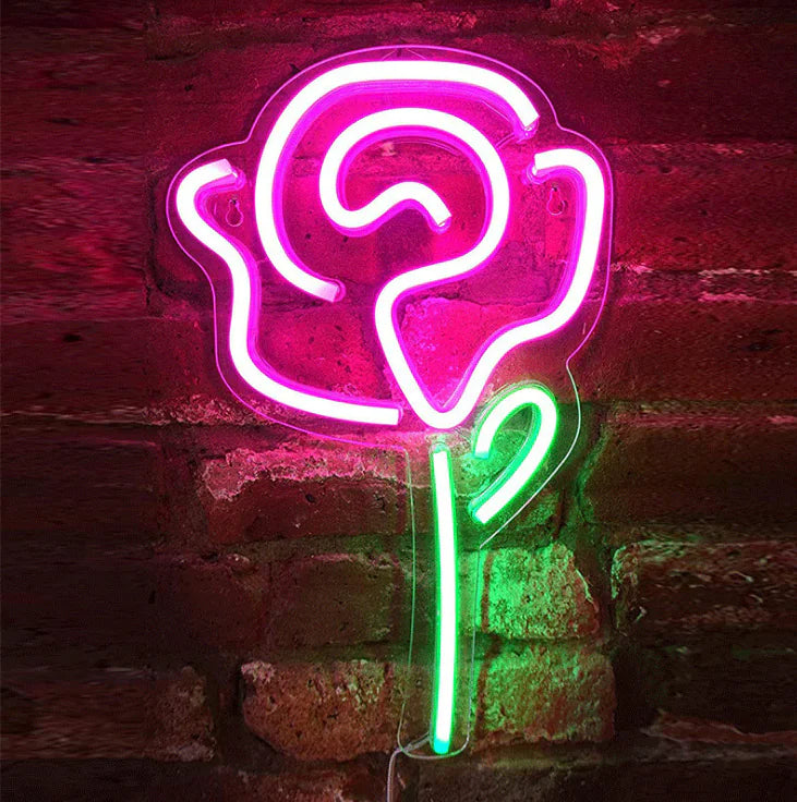 LED Transparent Backboard Neon Light Wall Decor